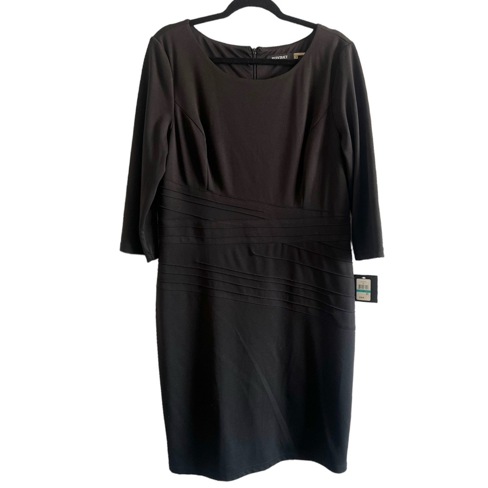 Black Ponte Sheath Dress by Ellen Tracy